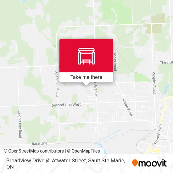 Broadview Drive @ Atwater Street map