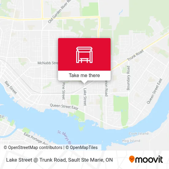 Lake Street @ Trunk Road map