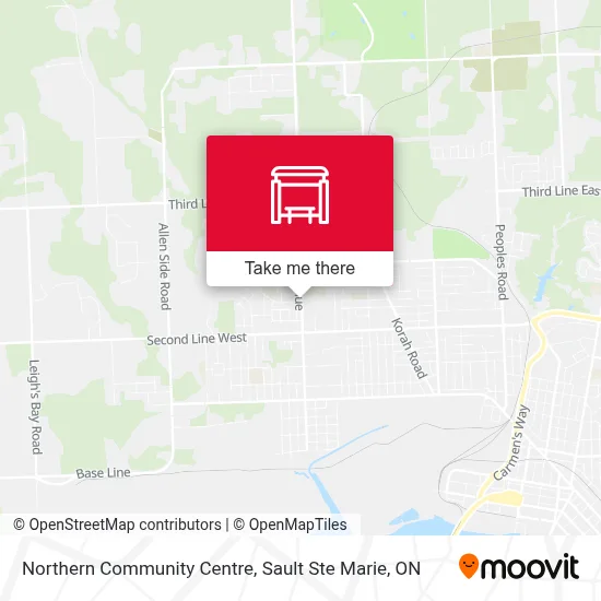 Northern Community Centre map
