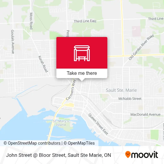 John Street @ Bloor Street map