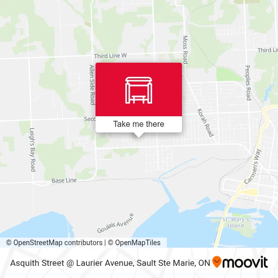 Asquith Street @ Laurier Avenue map