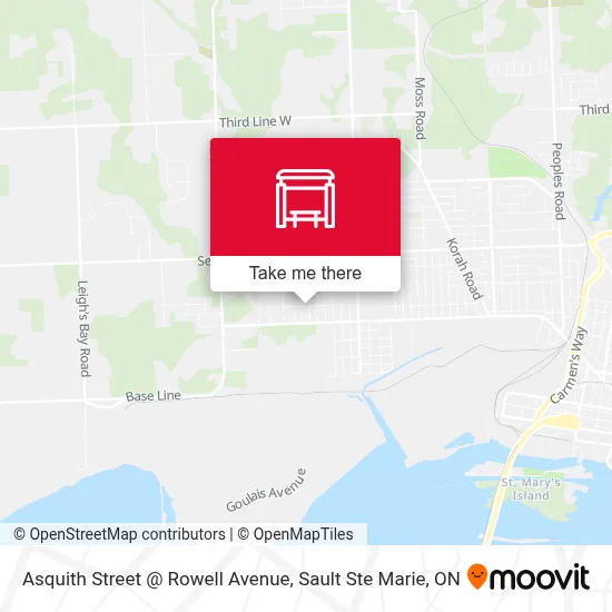 Asquith Street @ Rowell Avenue map