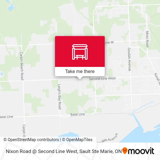 Nixon Road @ Second Line West map