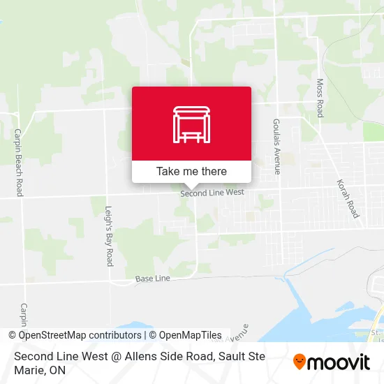 Second Line West @ Allens Side Road map