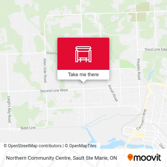 Northern Community Centre map