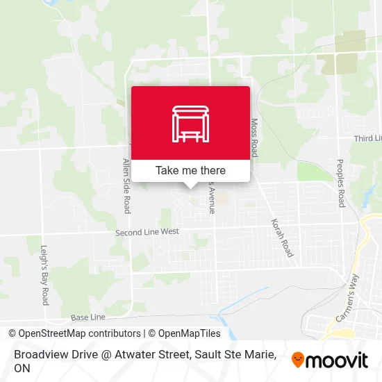 Broadview Drive @ Atwater Street map