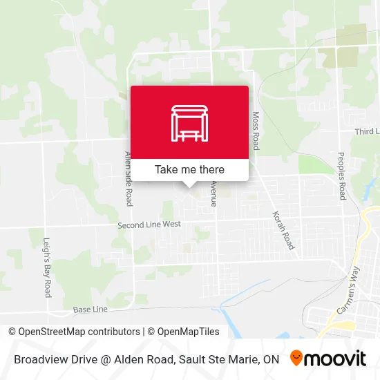 Broadview Drive @ Alden Road map