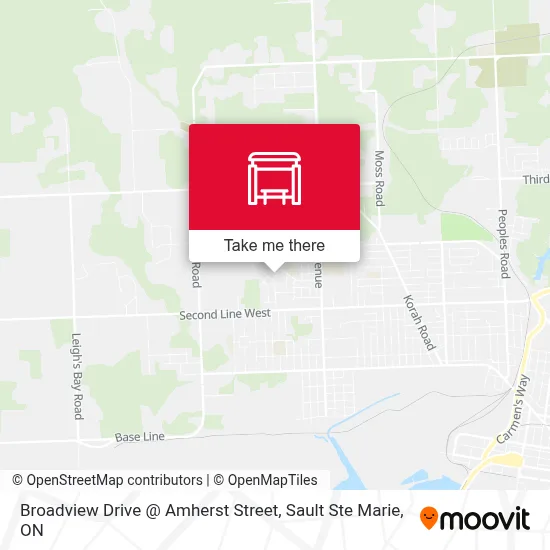 Broadview Drive @ Amherst Street map