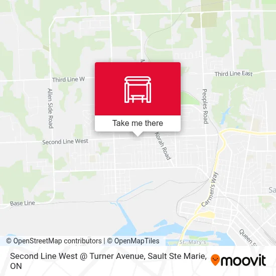 Second Line West @ Turner Avenue map