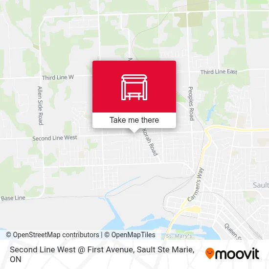 Second Line West @ First Avenue map