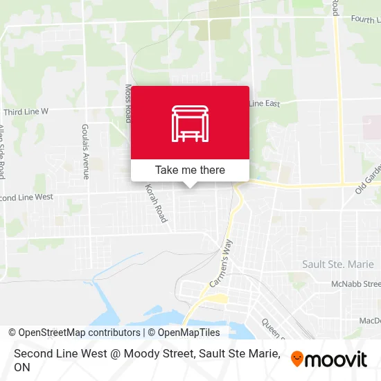 Second Line West @ Moody Street map