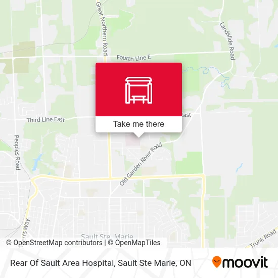 Rear Of Sault Area Hospital map