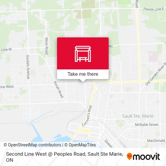 Second Line West @ Peoples Road map