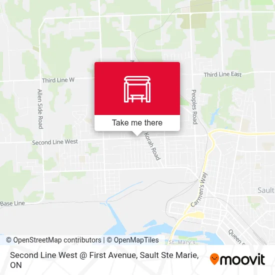 Second Line West @ First Avenue map