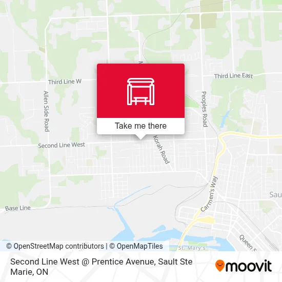 Second Line West @ Prentice Avenue map