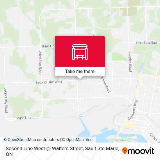 Second Line West @ Walters Street map