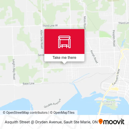 Asquith Street @ Dryden Avenue map