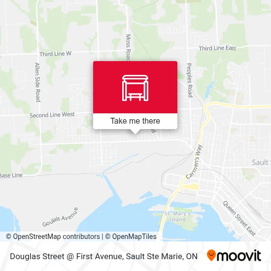 Douglas Street @ First Avenue map