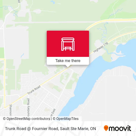 Trunk Road @ Fournier Road map