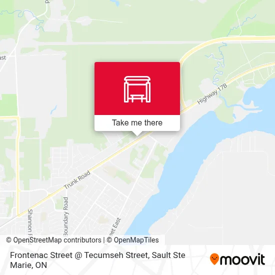 Frontenac Street @ Tecumseh Street map