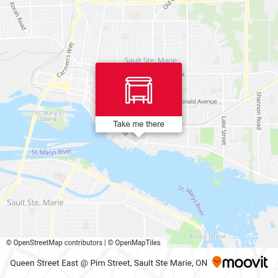 Queen Street East @ Pim Street map