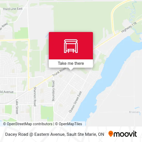 Dacey Road @ Eastern Avenue map