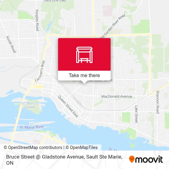 Bruce Street @ Gladstone Avenue map