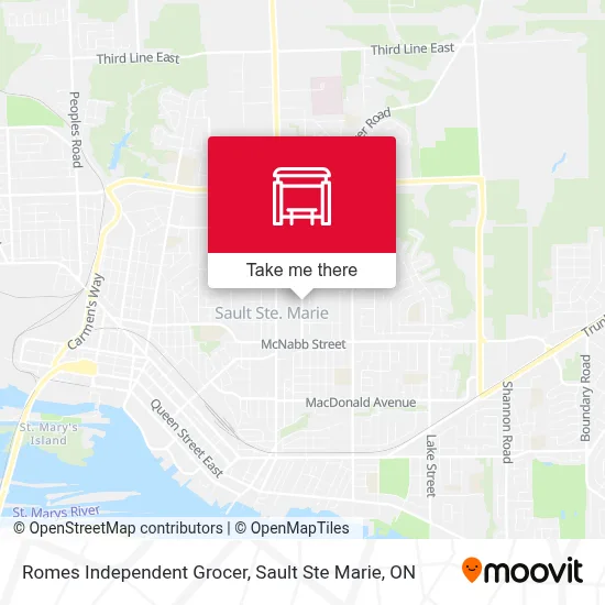 Romes Independent Grocer map