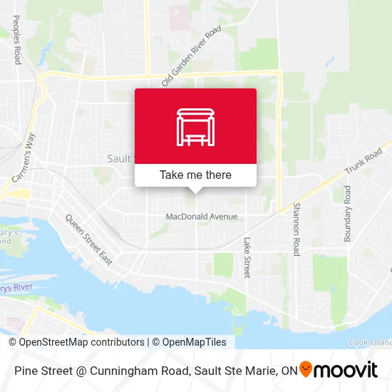 Pine Street @ Cunningham Road map