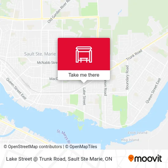 Lake Street @ Trunk Road map