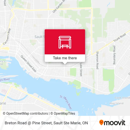 Breton Road @ Pine Street map