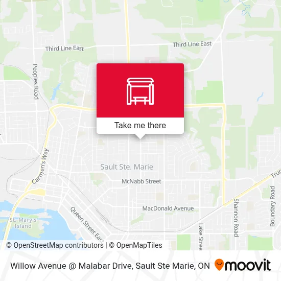 Willow Avenue @ Malabar Drive map