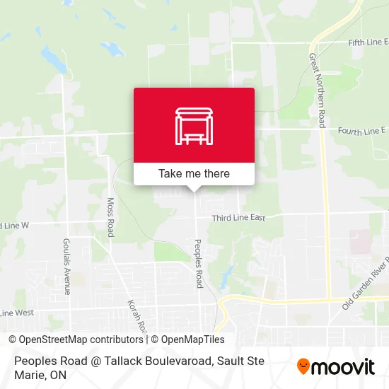 Peoples Road @ Tallack Boulevaroad map