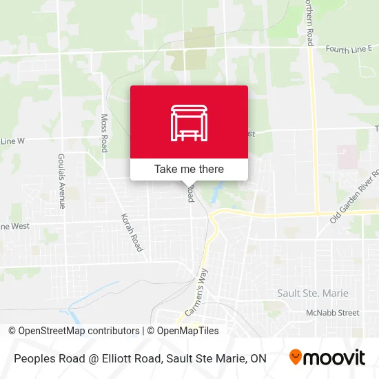 Peoples Road @ Elliott Road map