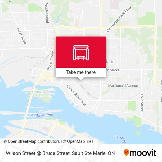 Wilson Street @ Bruce Street map