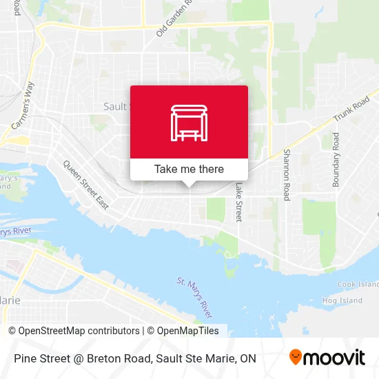 Pine Street @ Breton Road map