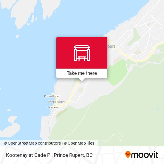 Kootenay at Cade Pl map