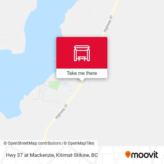 Hwy 37 at Mackenzie map