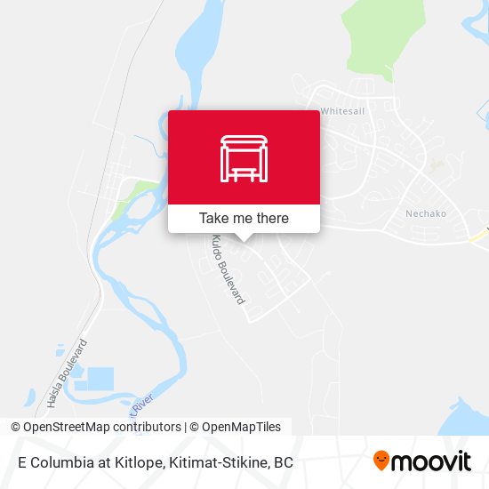 E Columbia at Kitlope map