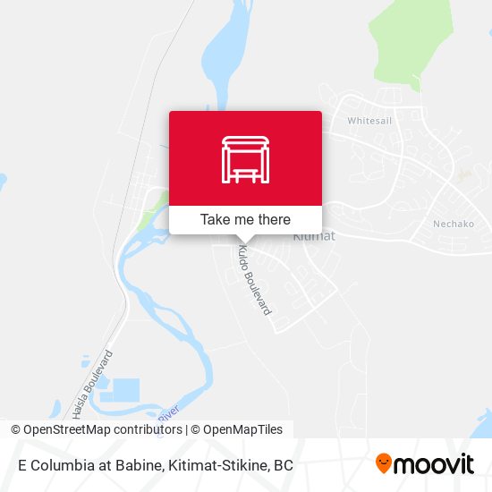 E Columbia at Babine map