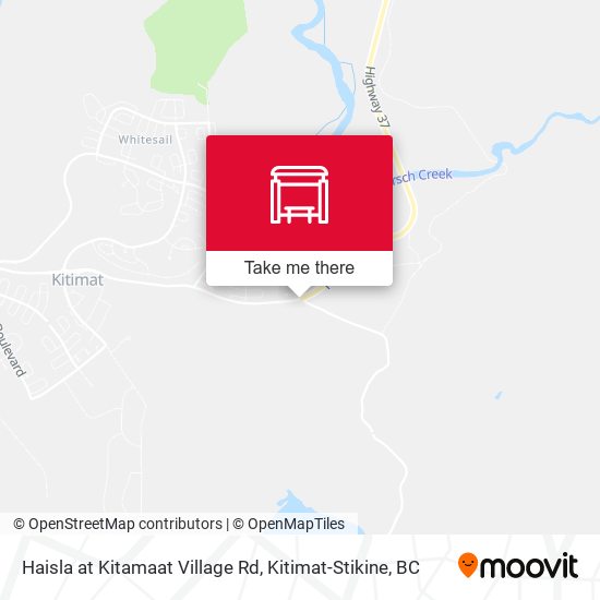 Haisla at Kitamaat Village Rd map