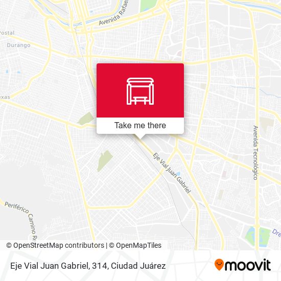 Mapa de Eje Vial Juan Gabriel, 314