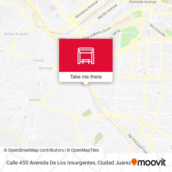Mapa de Calle 450 Avenida De Los Insurgentes