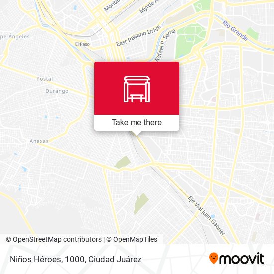 Mapa de Niños Héroes, 1000