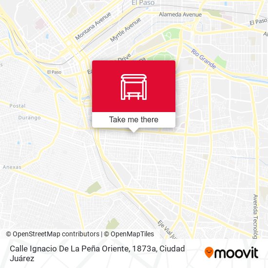 Calle Ignacio De La Peña Oriente, 1873a map