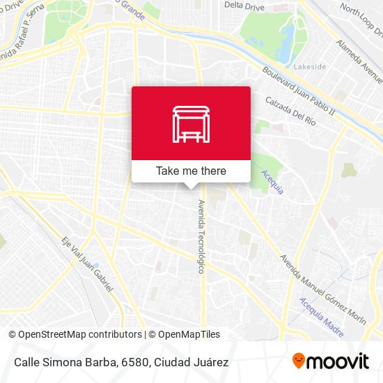 Mapa de Calle Simona Barba, 6580