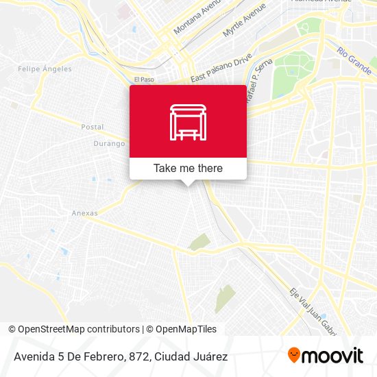 Avenida 5 De Febrero, 872 map