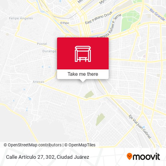 Mapa de Calle Artículo 27, 302