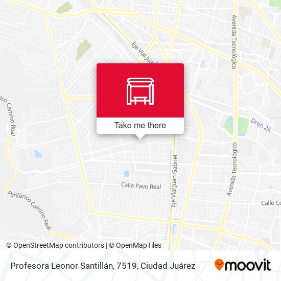 Profesora Leonor Santillán, 7519 map