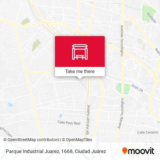 Parque Industrial Juarez, 1668 map